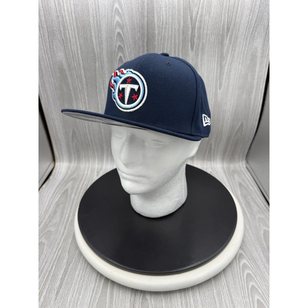 New Era Tennessee Titans 59FIFTY Navy Blue Fitted Hat Size 7 3/4 NFL NEW